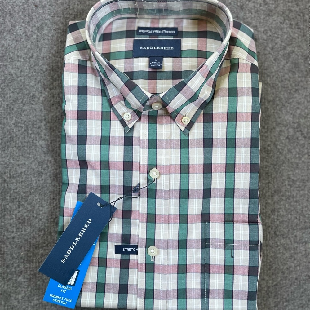 Brand new Saddlebred long sleeve button up shirt